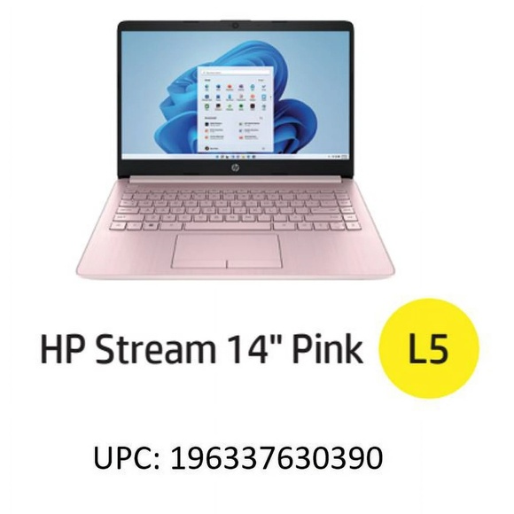 HP Stream 14 inch Windows Laptop Intel Processor N4120 4GB RAM 64GB eMMC Pink - Picture 1 of 15